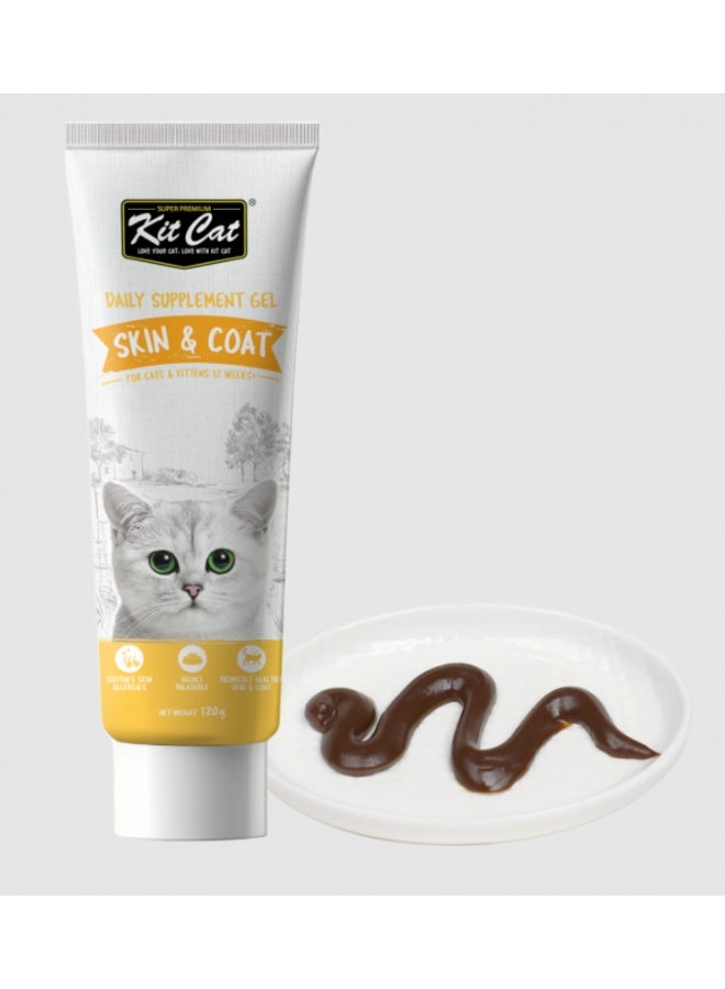 كيت كات سوبر بريميوم جل مكمل غذائي يومي (للبشرة والفراء) للقطط والكيتن 120 جرام - Image 2